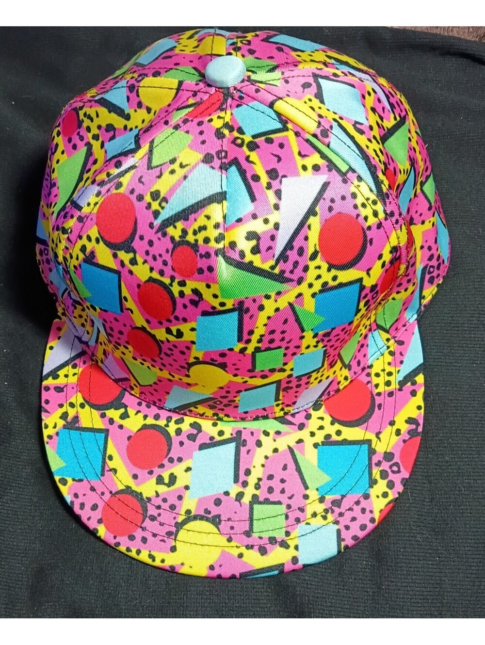Colorful Geometric Pattern Snapback Hat - Picture 3 of 6